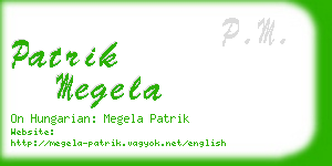 patrik megela business card